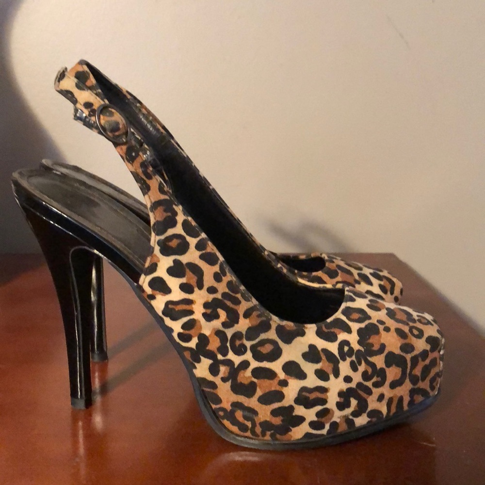 Leopard print heels.